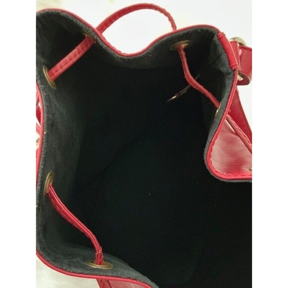 Louis Vuitton Red EPI Leather Neo Noe Drawstring Bucket Bag Medium Size - Picture 10 of 12